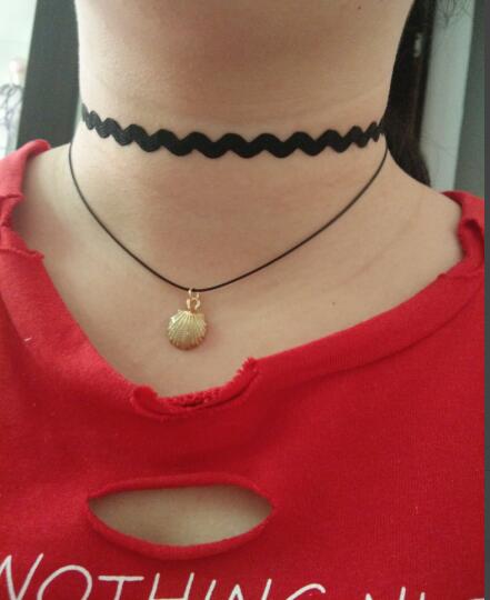 necklace alloy  black rope